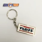 Hot sale promotional 3D custom shape soft enamel rubber keychain high polish sliver keychain ring metal kechain