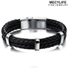 MECYLIFE stainless steel leather magnets clasp bracelet