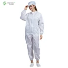 Cleanroom unisex gender white stripe working clothes antistatic suit esd protective clothing