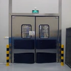 Double swing traffic door stainless steel collision free restaurant door