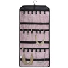 Portable roll up hanging traveling jewelry bag travel jewellery organizer for necklace bracelets