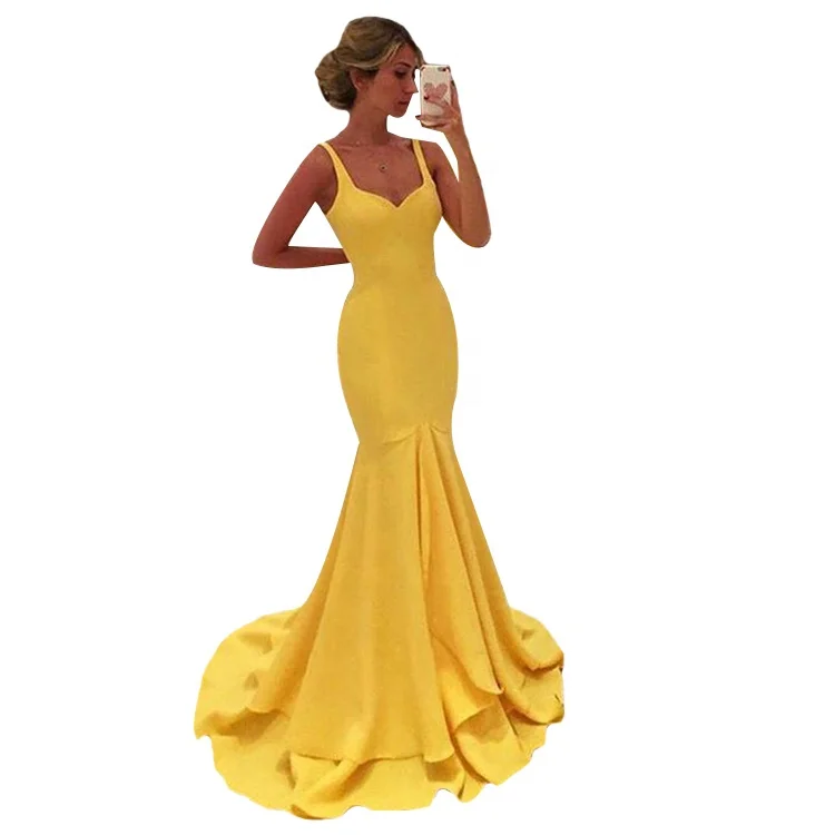 fish cut evening gown