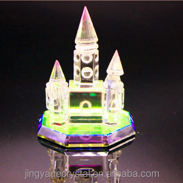 gifts & crafts crystal castal model as office gift set/gift