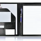 Black Pu Leather A4 Portfolio Organizer Folder