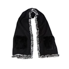 latest fur pocket design lady winter fine wool wholesale shawls and wraps