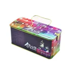 custom printing design metal cake box large tin storage box with handle biscuit tin box
