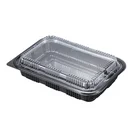 Easy Green Square Black One Time Plastic PS Takeaway Sushi Food Serving Plate Disposable With Lid