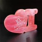 Free Sample CNC Cut Love Heart Shape Key Chain Custom Anime Acrylic Keychain Character Keyholder Keyring