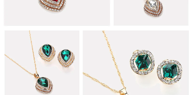 AYAYOO Bridal Jewelry Sets Indian African Beads Jewelry Set Gold Color Fashion Jewelery Sets For Women Wedding Costume Jewellery (2)