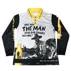 Custom Sublimated Man Polo T-Shirt Long Sleeve Polo Shirt