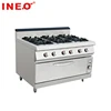 Hotel Restaurant High Quality Commercial Stainless Steel Cooking Equipment 6-Burner Gas Cooking Rang