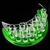 Fashion Design Acrylic Fluorescent Color Bullet Wine Rack 12 Moon Cup Holder Bar Display Frame Liquor Wine Cup Holder Rack