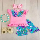 fashion kid clothing ruffle princess wholesale children's boutique clothing