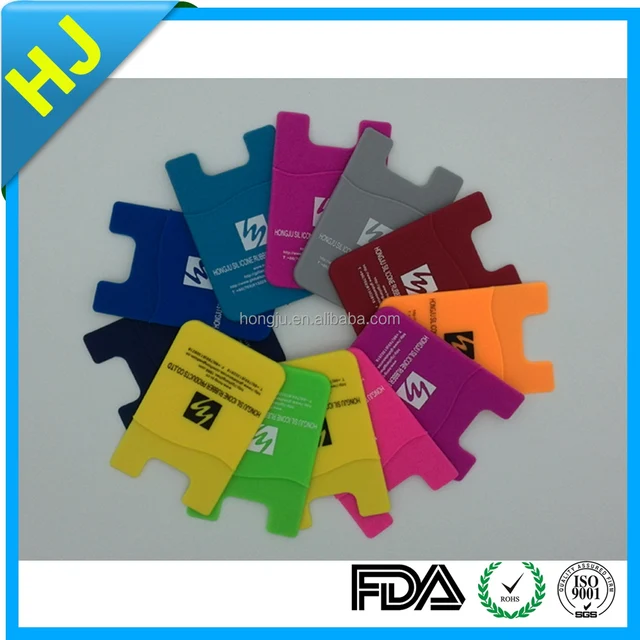 wholesale 3m adhesive silicone smart phone wallet