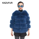 KZ160217 2017/2018 New Hooded Fur Coat Real Fox Fur Coat