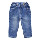 2019 Early Spring new design wholesale elastic denim jeans pants for baby girls kids wear