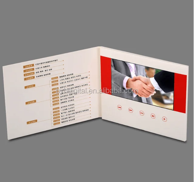 promotional gifts popular lcd 7inch greeting video brochure card