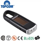 2 LED Rechargeable Solar Powered PVC LED Keychain with Carabiner