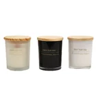 Wholesale Luxury Private Label Frosted Glass Jar Soy Wax Scented Candle