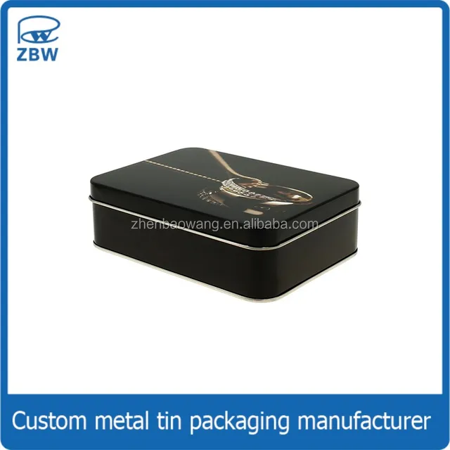 black metal lip cream cosmetic tin box gift metal box for