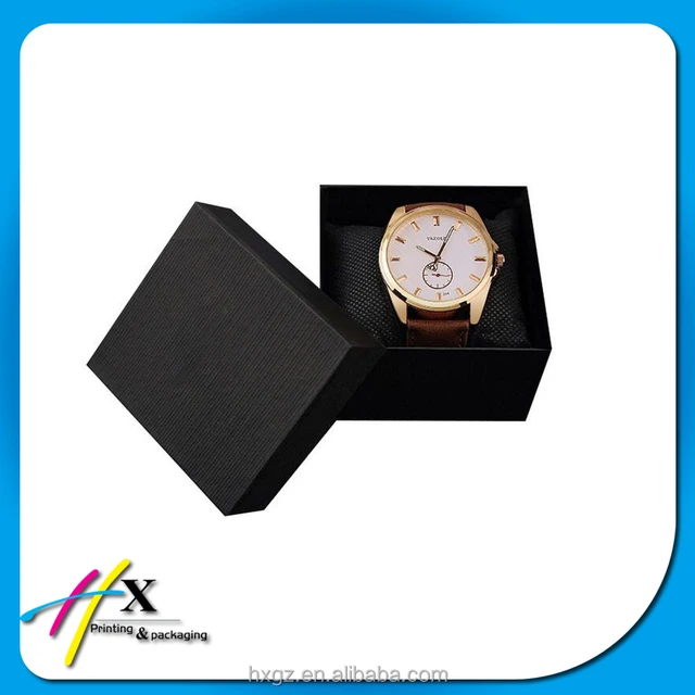 full black paper watch box packaging gift box small size with