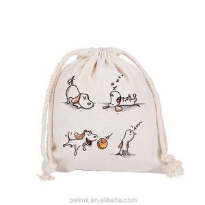 dubai organic cotton canvas fabric drawstring muslin bag