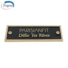 New Arrival 2 Hole Rectangle Metal Clothing Label Custom Metal Plate Labels for Clothes