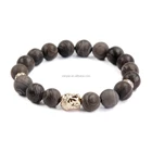 Buddhist Prayer Beads Bracelet, Wrist Mala Yoga Healing Jewelry Coffee serpeggiante bracelet