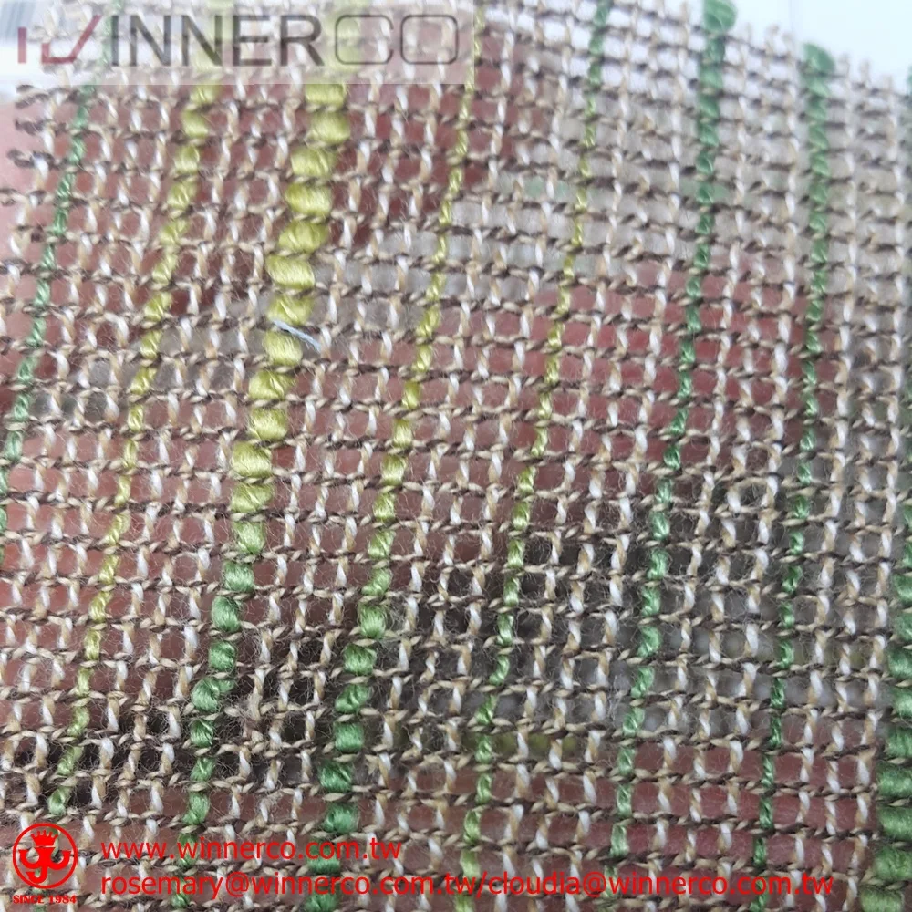 Cotton acrylic space dye yarn tweed fabric