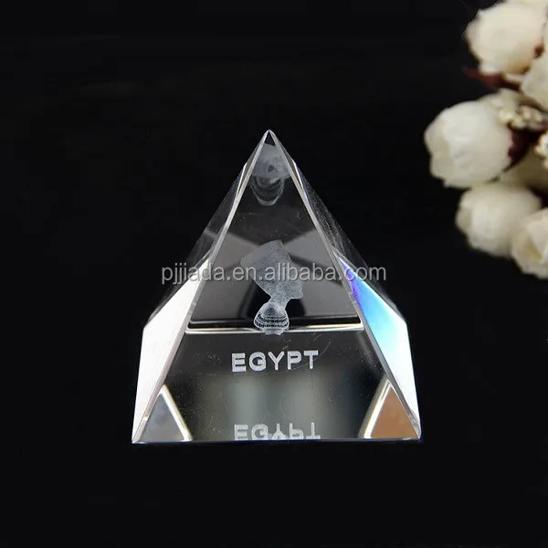 wholesale customized diy design blank crystal egypt pyramid