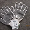 High quality PVC dotted bleached cotton knitted gloves