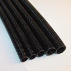 Flexible corrugated wavy plastic pipe conduit