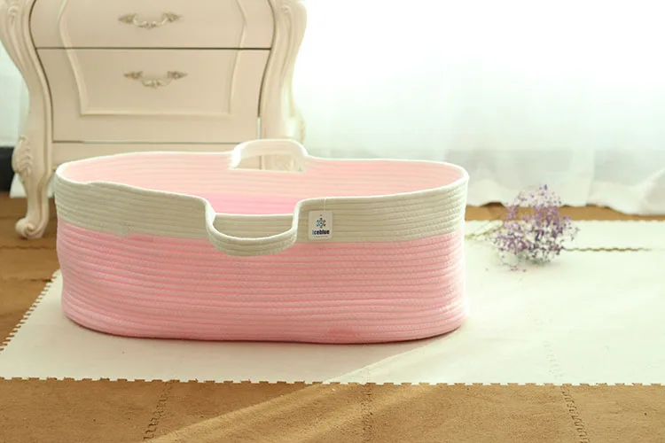 iceblue pink color gril baby gift set newborn sleeping basket