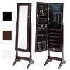Custom Jewelry Cabinet Organizer Storage Mirrored Stand Jewelry Armoire Cabinet wooden jewelry display cabinet