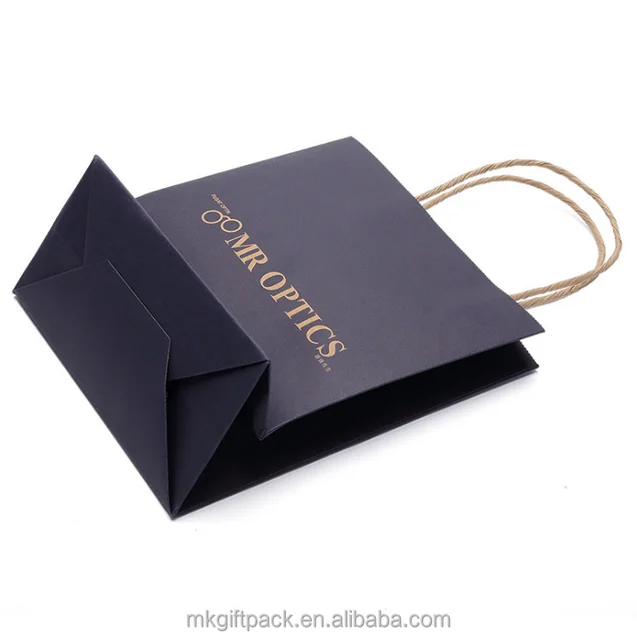 craft paper bags printed with twisted handle for socks package