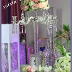 crystal candelabra flower stand for wedding centerpiece