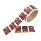 Custom color printed metallic foil paper label sticker