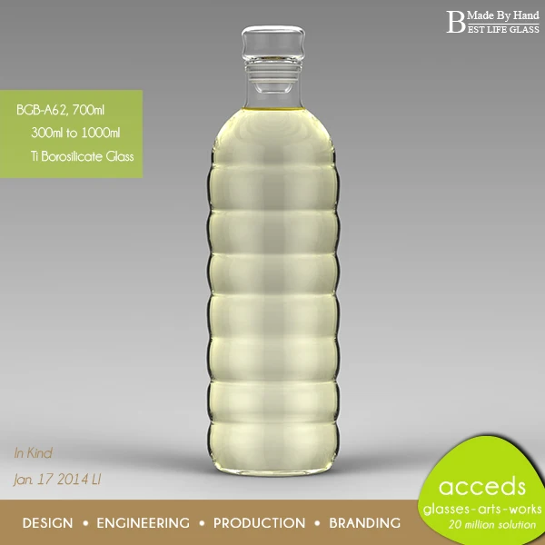 Clear Glass Wholesale Drinking Water Bottles