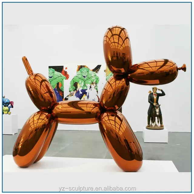 large size stainless steel balloon dog sculpture for garden