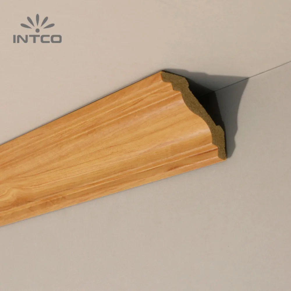 Intco Quick Install Waterproof Wood Color Ps Interior Decor Ceiling Cornice Buy Ceiling Cornice Ceiling Mouldings Ps Ceiling Mouldings Product On