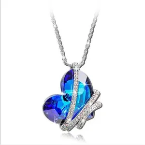crystal heart necklace