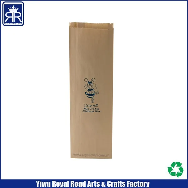customized brown kraft paper baguette packing bag