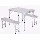 outdoor aluminum picnic table bench set