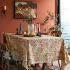 Nabis Best Selling Viscose Fiber Paisley Floral printed linen table cloth