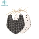 Happy flute new hemp cotton baby bibs reusable washable baby bandana drool bibs