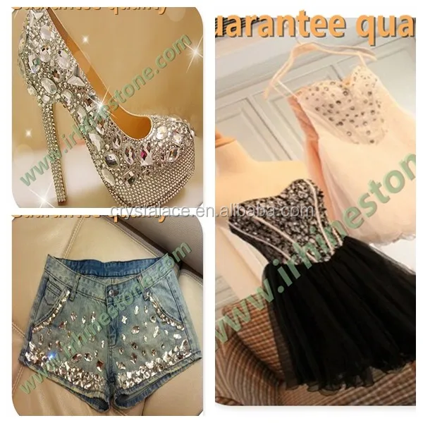 Resin material sew-on rhinestone marquise shape Crystal AB