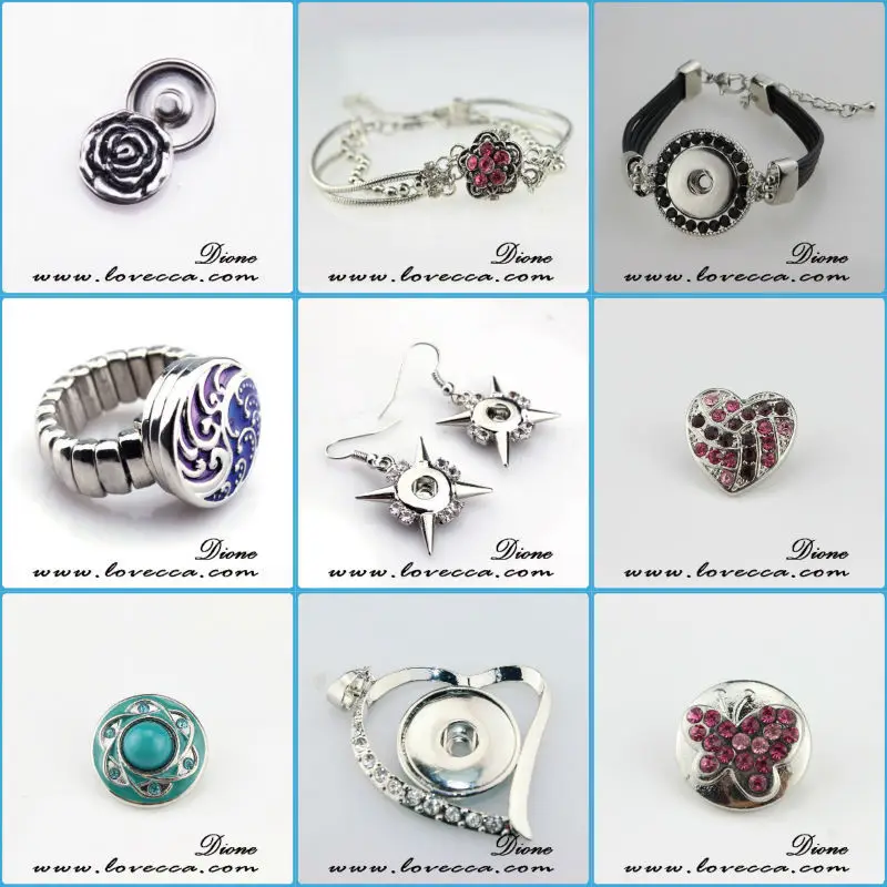 fashion jewelry jewelry raw material snap button necklace
