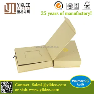 handmade rectangle custom kraft paper gift box packaging for