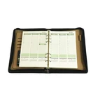 A5 size organizer pu leather ring binder notebook planner