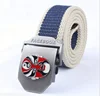 hot selling Fashion custom polyester men fabric canvas belt with metal buckle